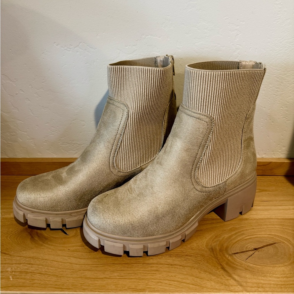 Natural Reflections Taupe Ankle Boots